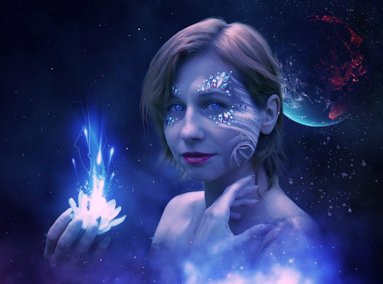 woman, model, alien