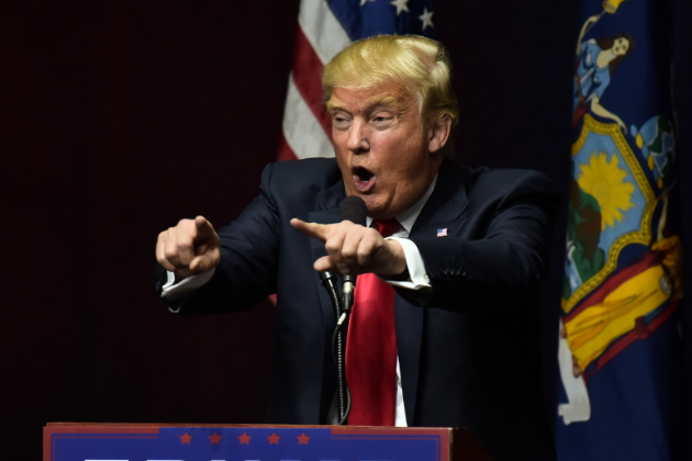 President Donald Trump goes crazy at a rally