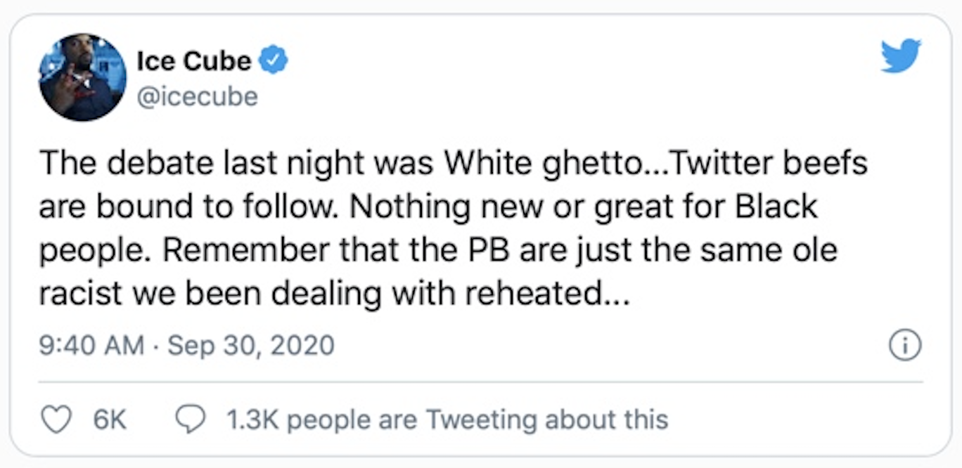 Ice Cube talks Joe Biden Donald Trump debate