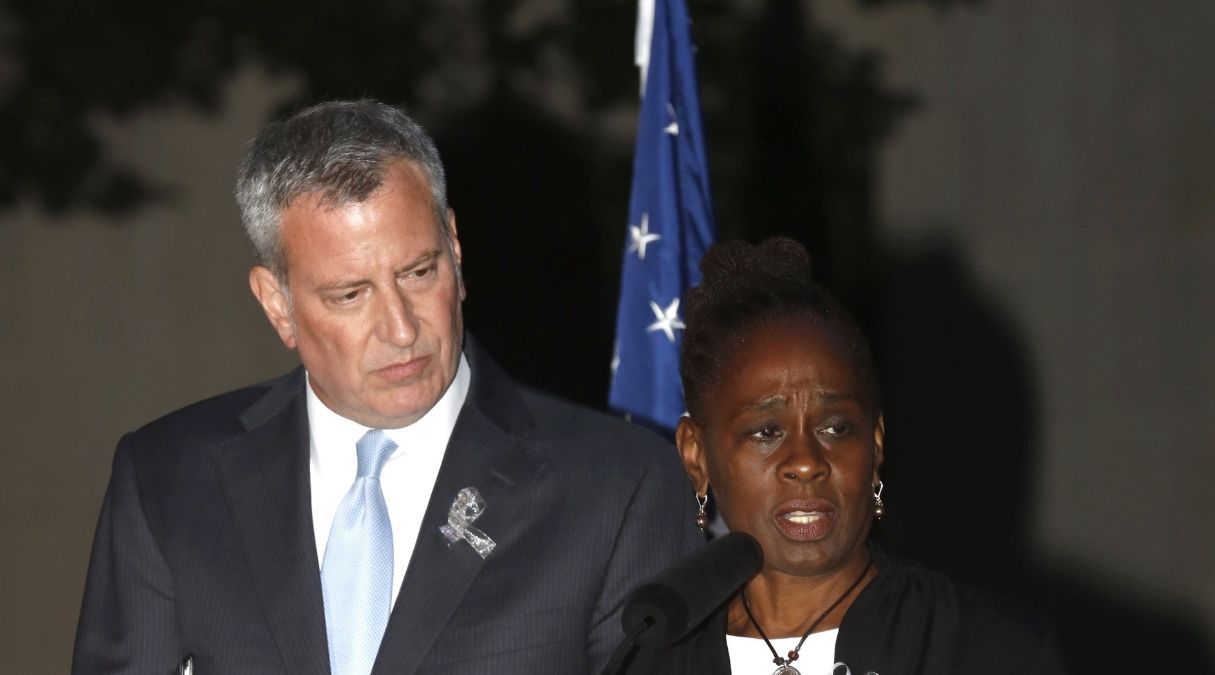 Bill deBlasio and Chirlane McCray