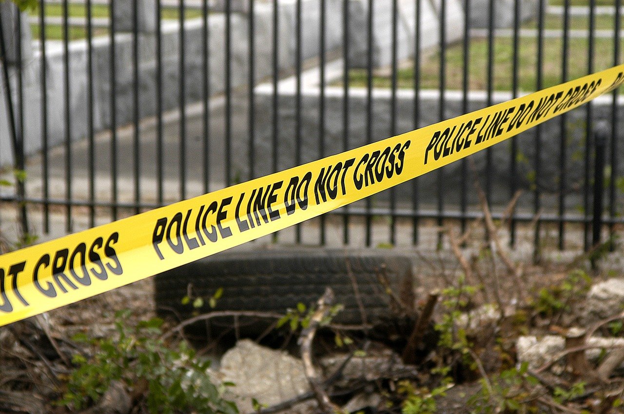 police line, yellow, crime - detroit - michigan - rappers