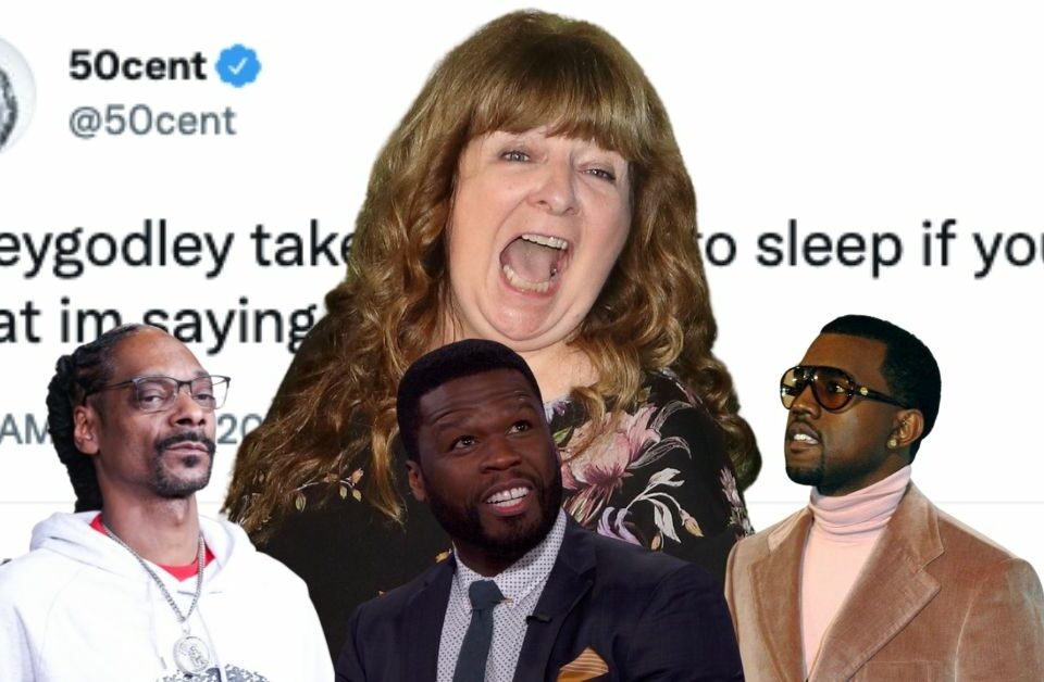 Janey Godley Snoop Dogg 50 Cent and Kanye West