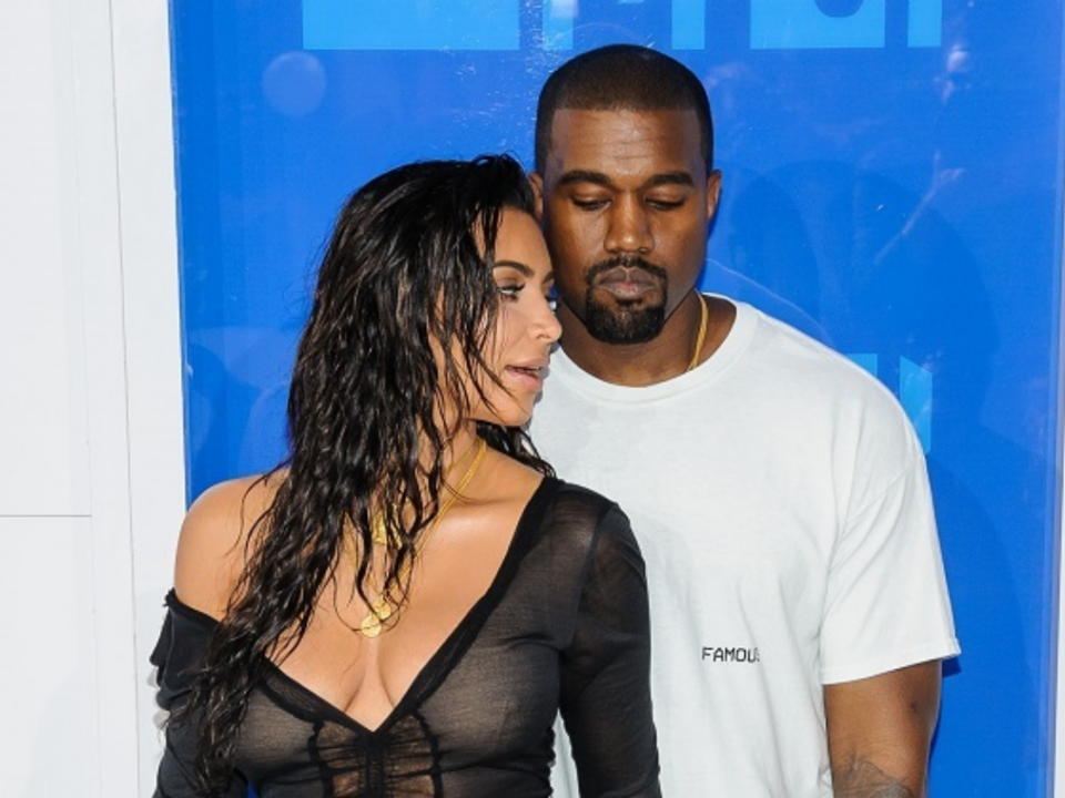 Kanye West and Kim Kardashian