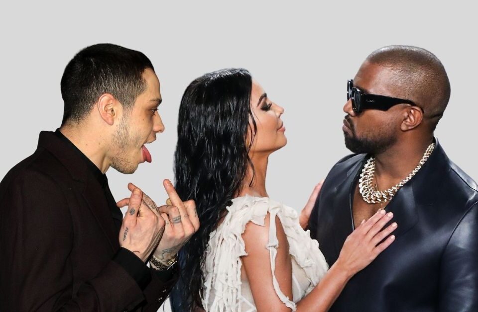 Pete Davidson Kim Kardashian and Kanye West