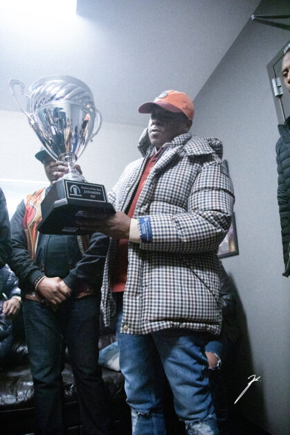 Chuck Creekmur and Grouchy Greg Watkins Give Jadakiss "AllHipHop Person Of The Year"Honors - Photo By Yonnie