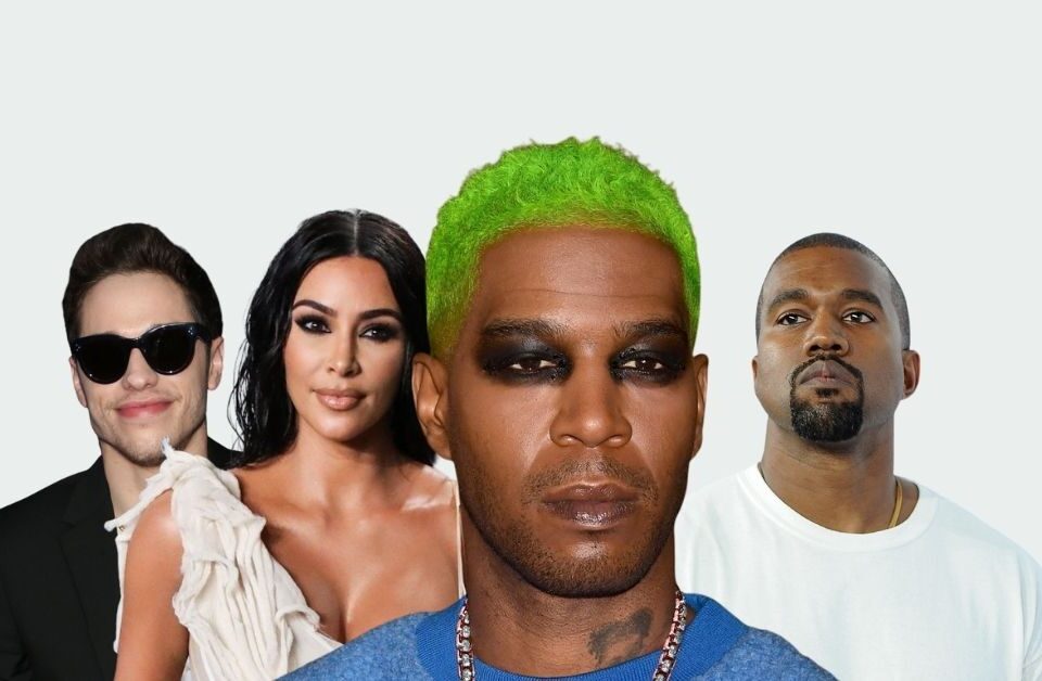 Pete Davidson, Kim Kardashian, Kid Cudi and Kanye West