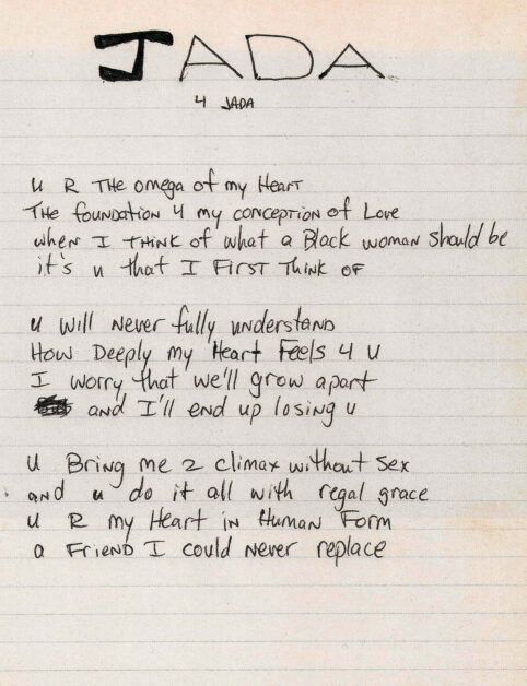 Tupac Letter to Jada Pinkett Smith