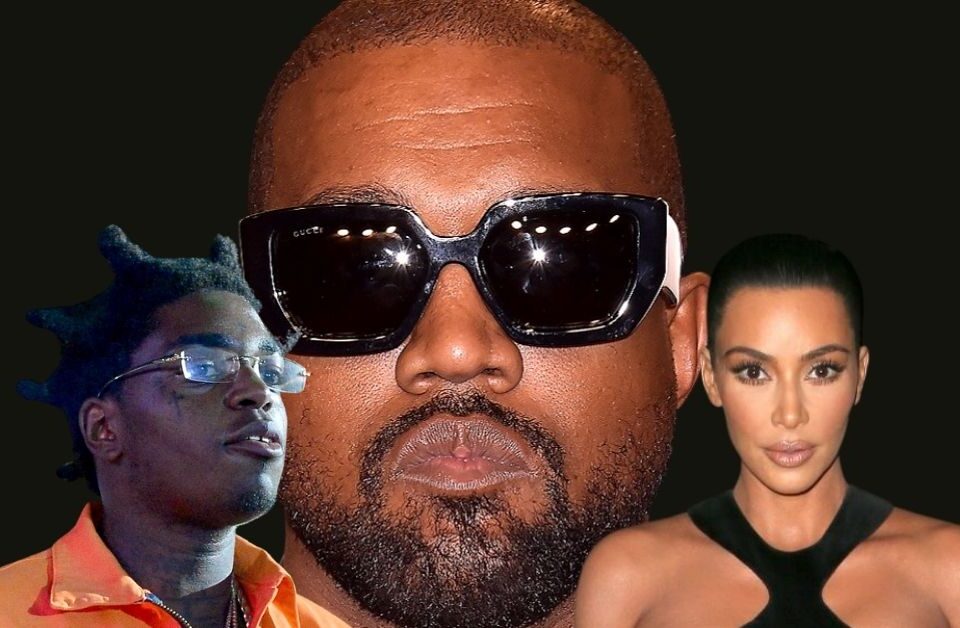 Kanye West, Kodak Black and Kim Kardashian