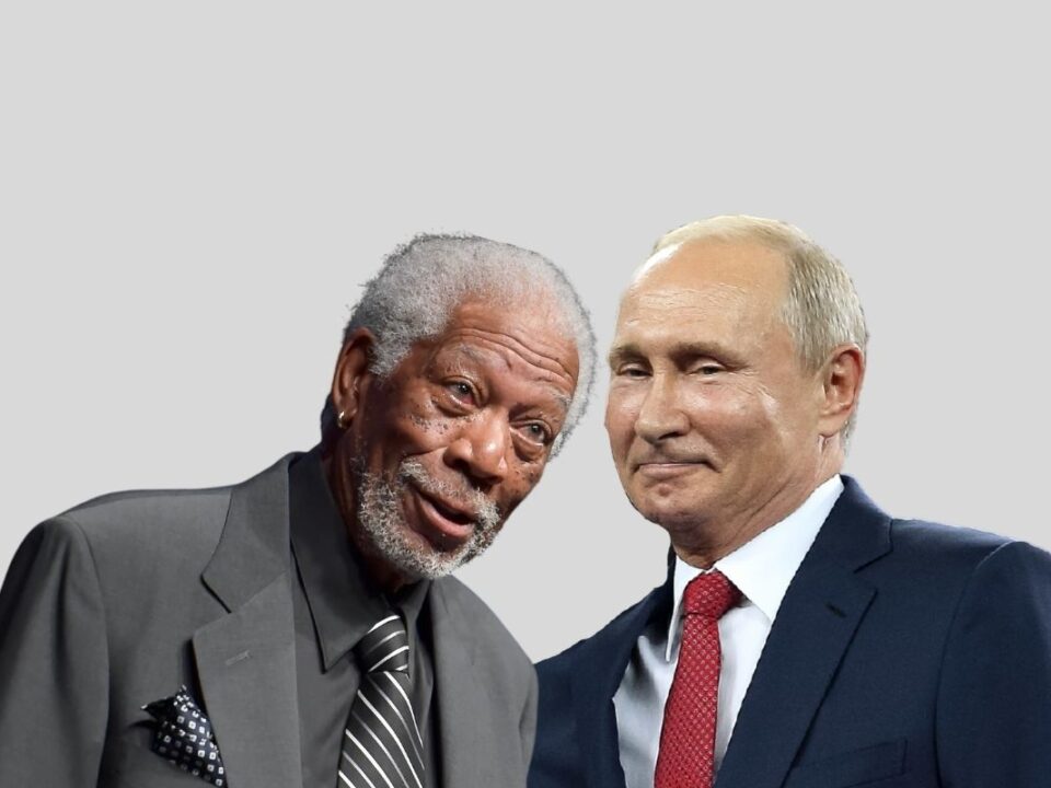 Morgan Freeman and Vladimir Putin