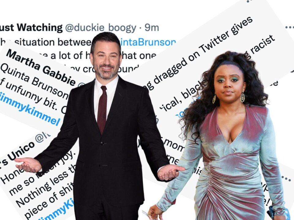 Jimmy Kimmel and Quinta Brunson