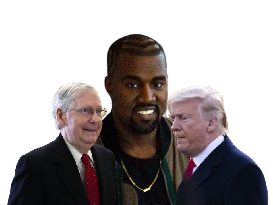 Kanye West, Mitch McConnell and Donald Trump (2)