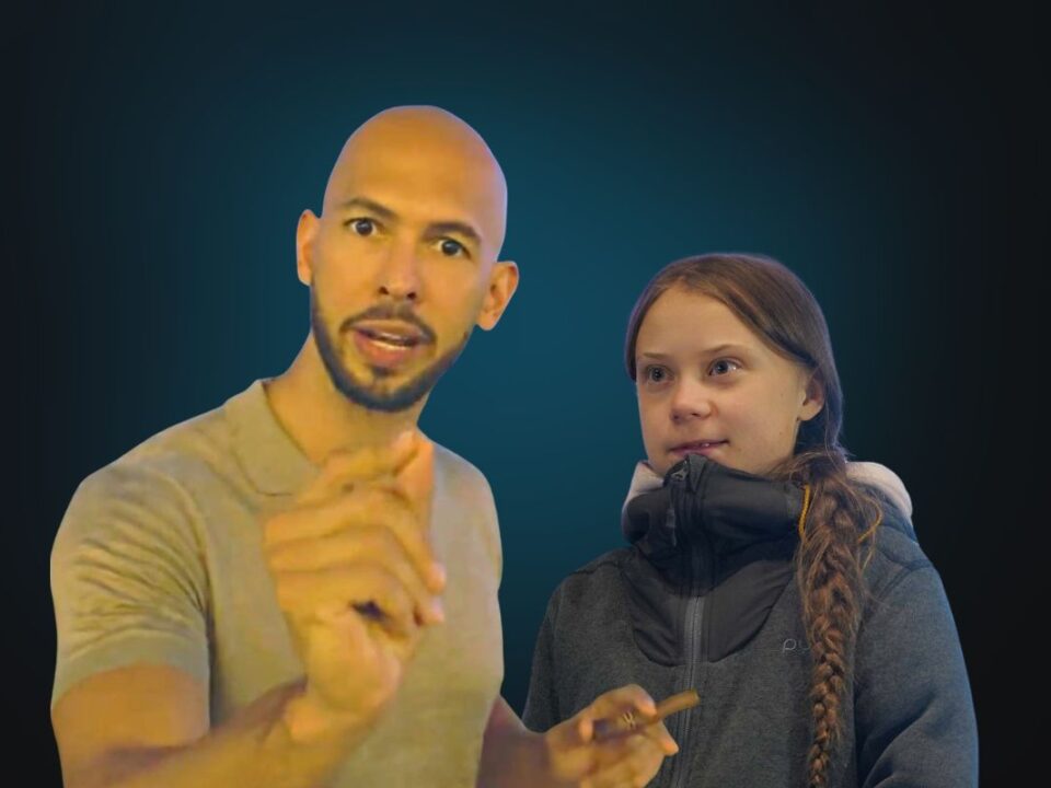 Andrew Tate and Greta Thunberg