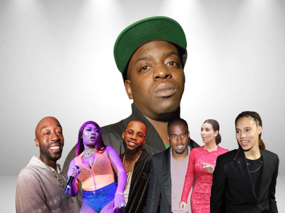 Uncle Murda, Freddie Gibbs, Megan Thee Stallion, Tory Lanez, Kanye West, Kim Kardashian and Brittney Griner