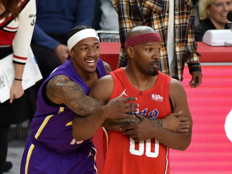 Nick Cannon and Jamie Foxx