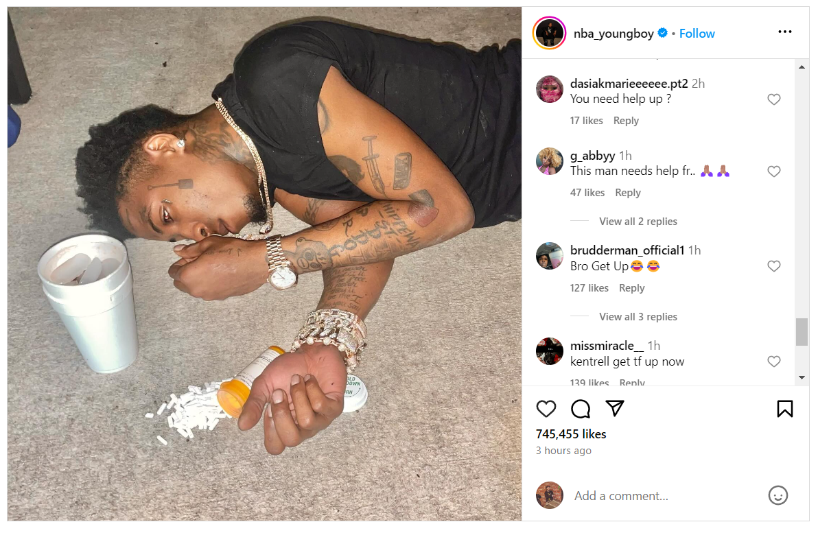 NBA Youngboy Surrounded By Pills