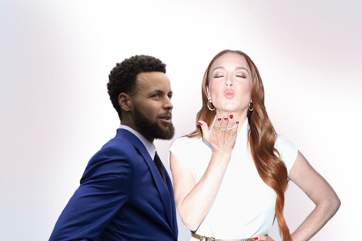 Steph Curry and Lindsay Lohan