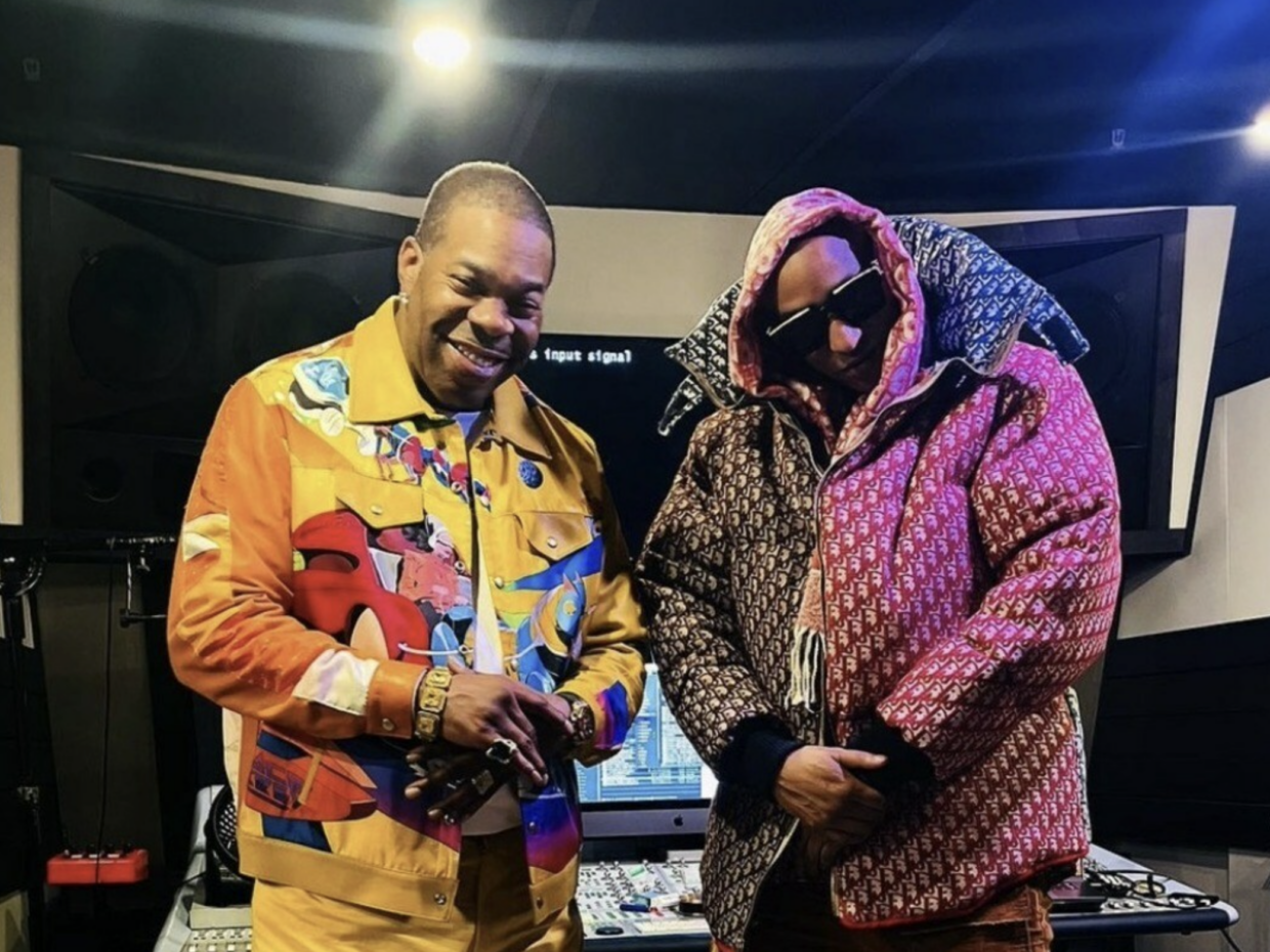 5ive Mics & Busta Rhymes at Quad Recording Studios