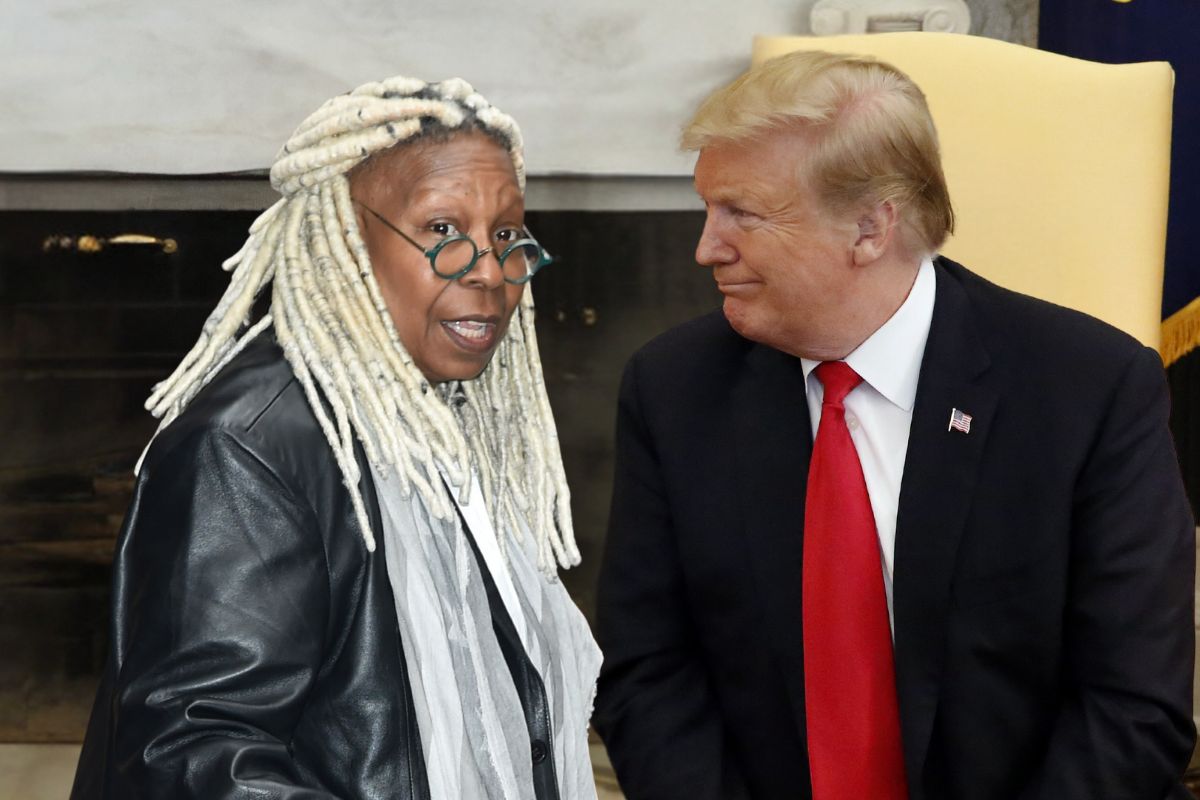 Whoopi Goldberg and Donald Trump