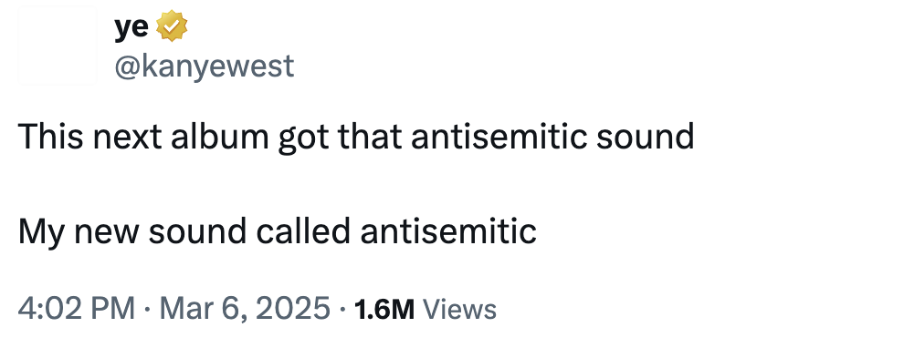 Ye said that his new album has quite a unique sound - an "antisemitic sound" sparking a fresh new wave of criticism.