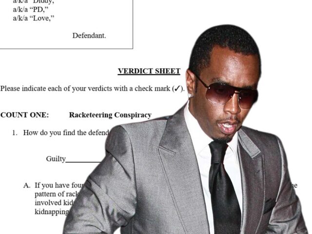 Diddy Verdict Sheet