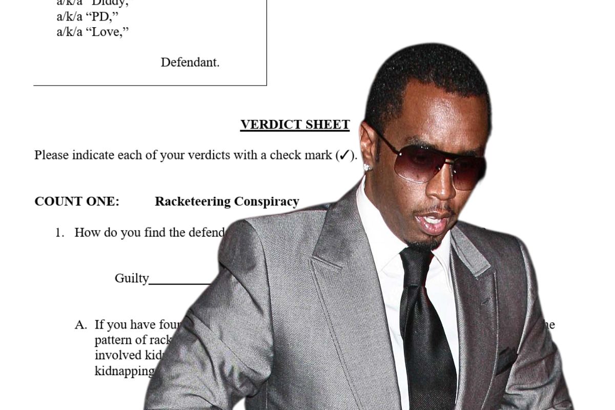 Diddy Verdict Sheet