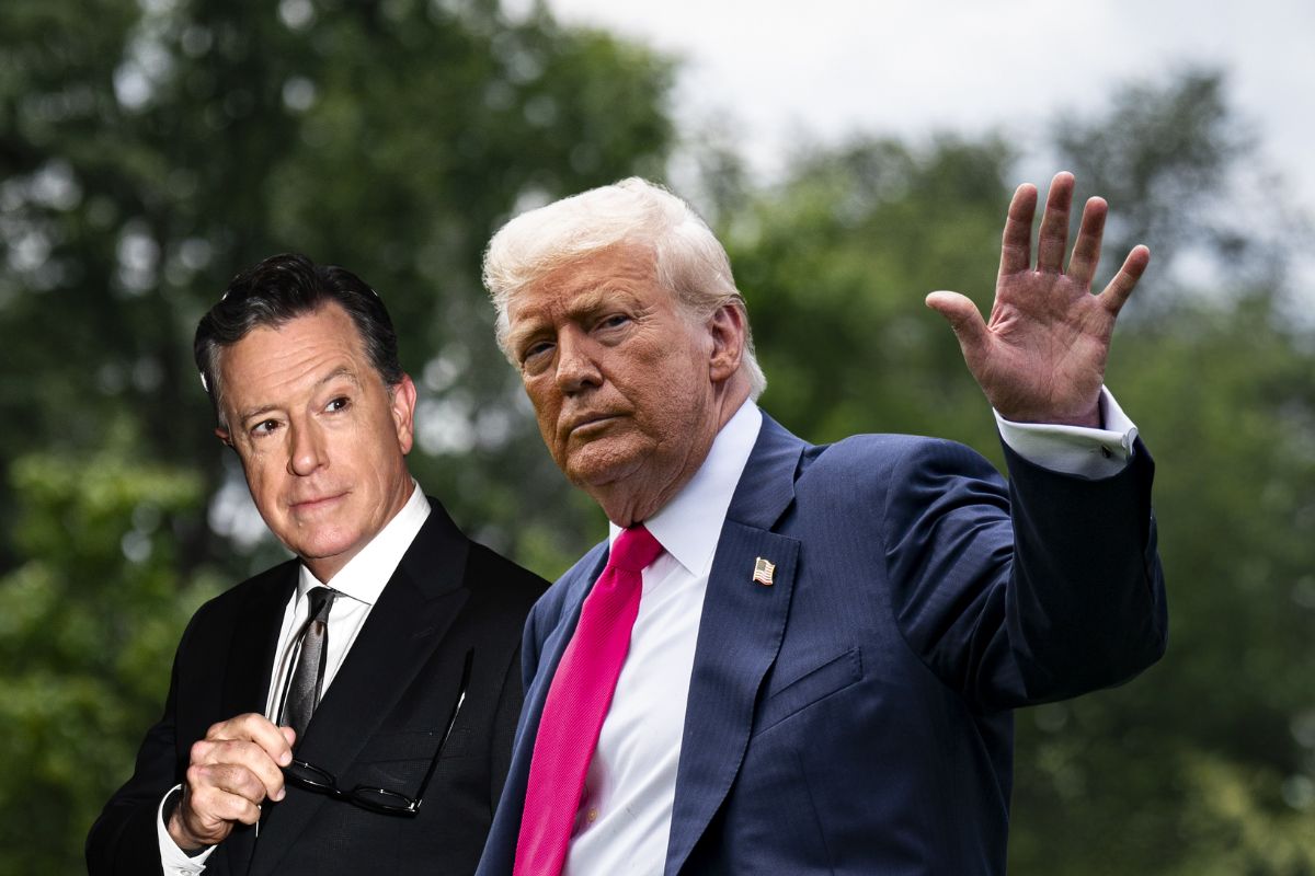 Stephen Colbert and Donald Trump