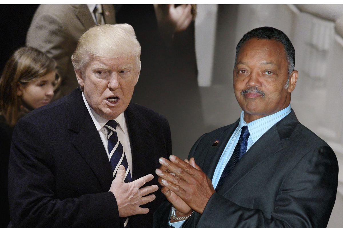 Donald Trump and Jesse Jackson